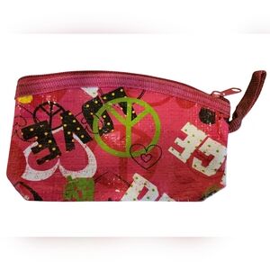 Hippie/ Peace Sign Make up Accessory Bag